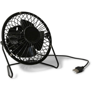 Gizman Metal USB Desk Fan - Black /360 Degrees/ Suitable for Ages 14+ Years