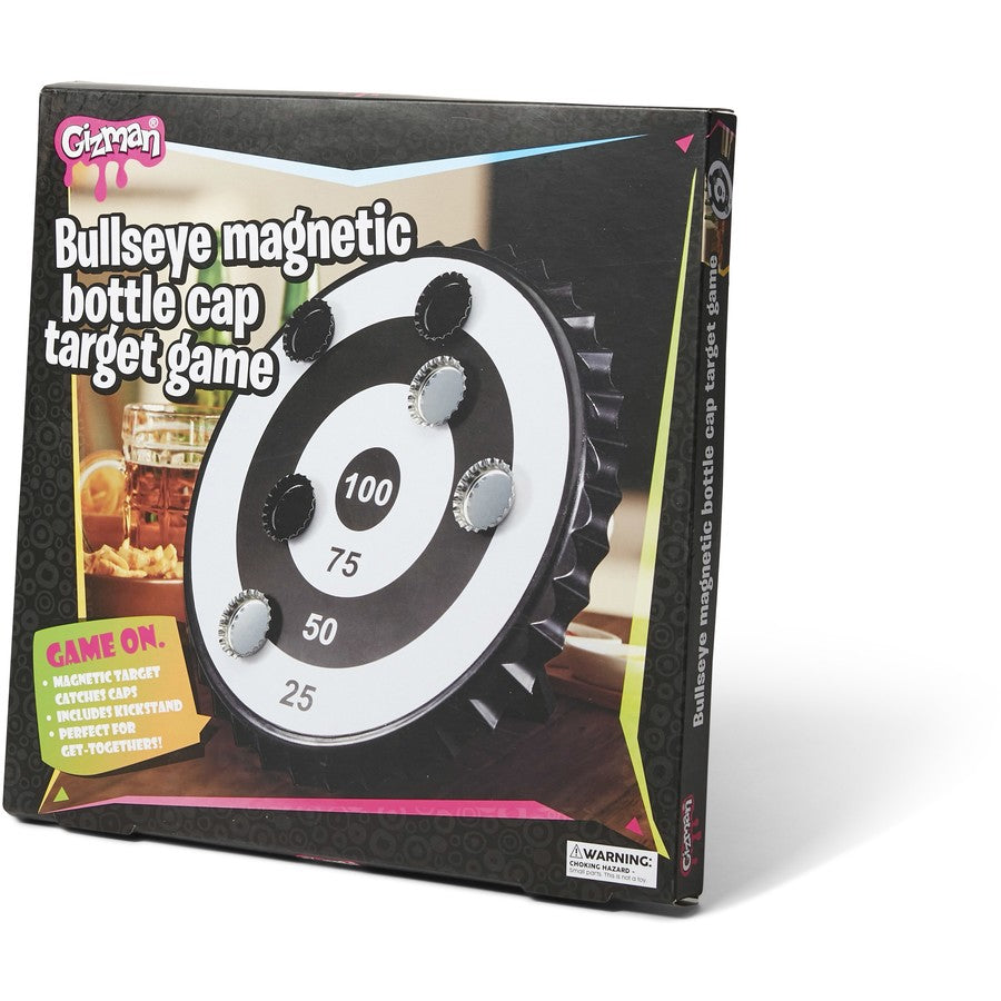 Gizman Bullseye Magnetic Bottle Cap Target Game/Perfect for Get Togethers