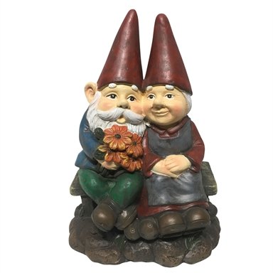 Tuscan Path Gnome Couple Garden Statue/ Waterproof - TheITmart