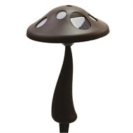 Click Mushroom Solar LED Pathway Light - Black