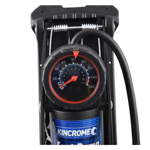 KINCROME SINGLE BARREL FOOT PUMP 160PSI
