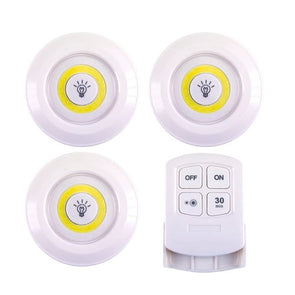 Lytworx Remote Control Battery Operated Puck Lights - 3 Pack