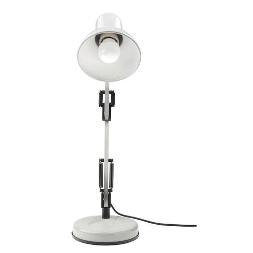 Brilliant XL Grey Flexi Lloyd Desk Lamp/ Cord and Plug with Inline Switch