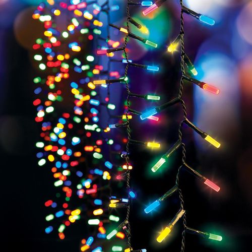 Lytworx 2 x 1m Low Voltage 400 LED Multicolour Cluster Curtain Lights