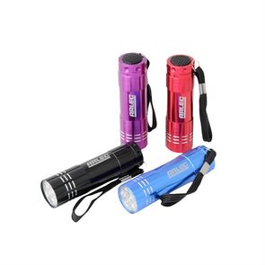 Arlec 9 LED Watchman Mini Metal Torch With Batteries - 3 Pack - TheITmart