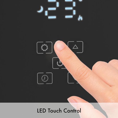 Arlec 2200W Black Grid Connect Smart Glass Panel Heater