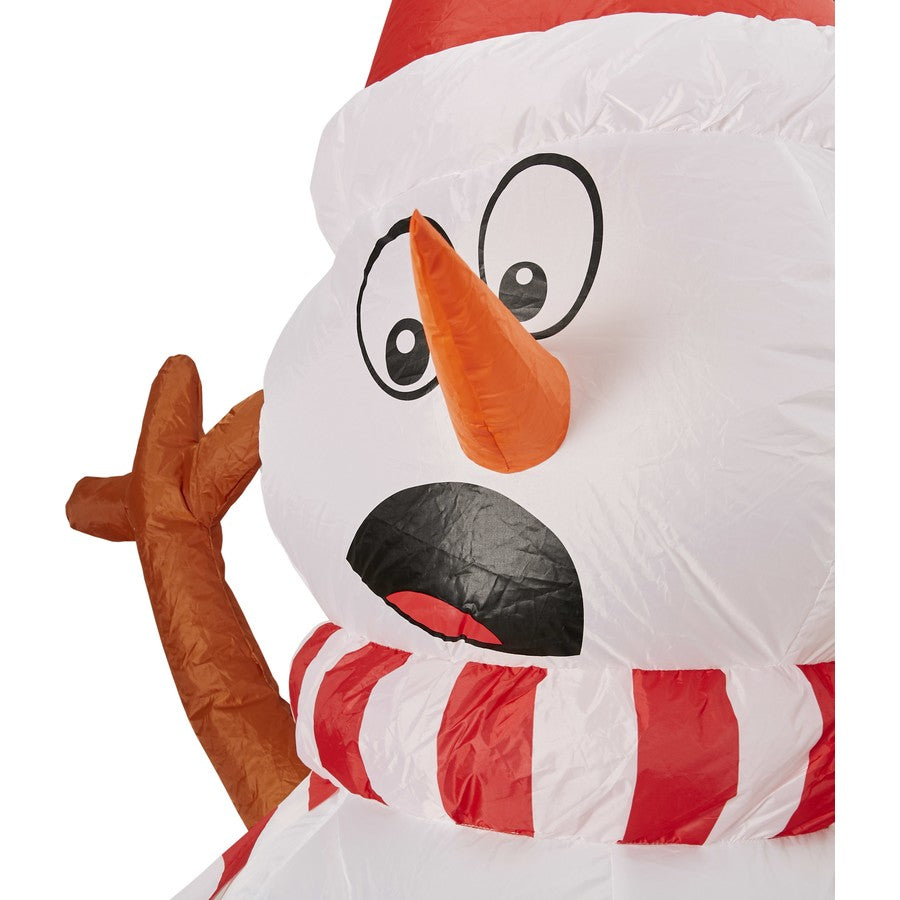 Mirabella Christmas 2m Low Voltage LED Inflatable Snowman & Dog / White LED