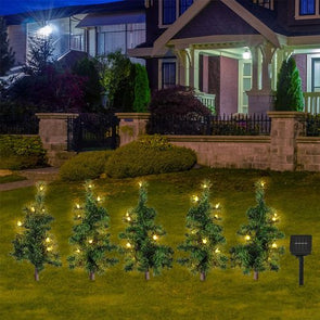 Click Festive Solar LED Stake Tree Branch - Pack of 5