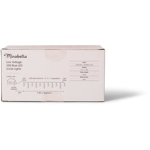 Mirabella Christmas 7.8m Low Voltage 250 Icicle Lights - Blue