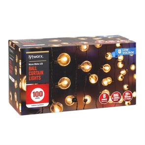 Lytworx Low Voltage Big and Small Ball Curtain Lights - Warm White