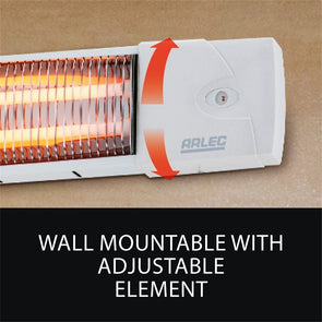 Arlec 1200W 2 Bar Radiant Strip Heater/2 SETTINGS/PULL CORD/WALL MOUNTABLE - TheITmart