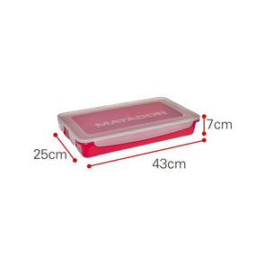 Matador Marinade Tray With Airtight Lid/ Large Size - L 430 x W 250 x H 70 mm
