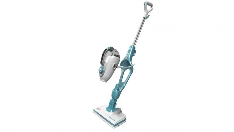 BLACK+DECKER 15-in-1 Steam Mop with SteaMitt /  White & Blue