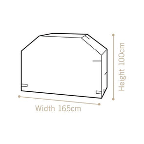 4 Burner Hooded BBQ Cover-Black/ OPC001/ 165W x 65D x 100H cm