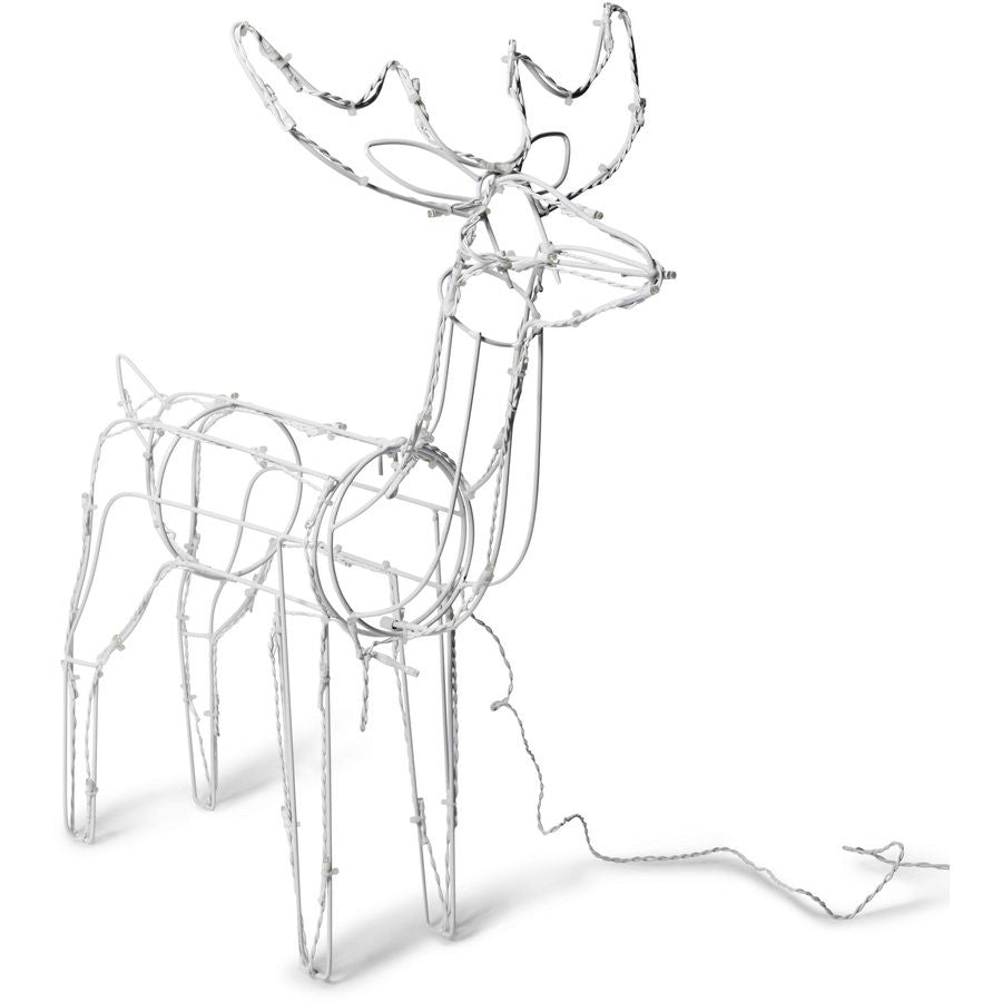 Mirabella Christmas Solar Powered 50 LED Standing Reindeer - Cool White - TheITmart