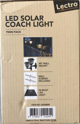 Lectro LED Solar Coach Light / Black - TheITmart