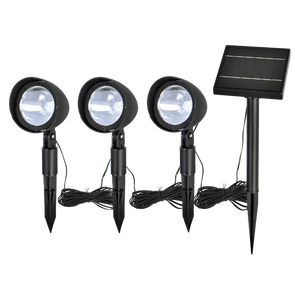 Click Aspen Solar LED Spot Light - 3 Pack / Rechargeable Batteries Included