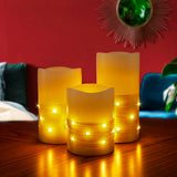 Lytworx Festive Novelty Candle 3 Pack / Gold & Silver