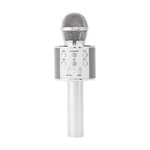 Bluetooth Karaoke Microphone with Speaker - Silver