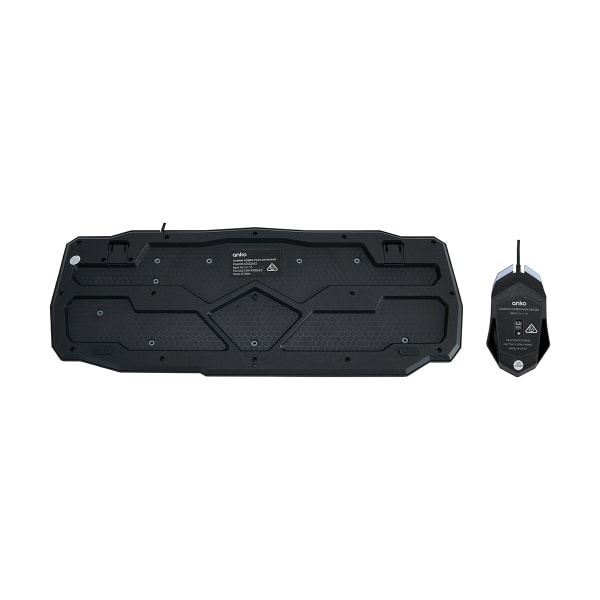 4-in-1 Gaming Combo Pack with LED lights - Black /USB Powered/Remote Control