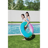 Bestway 91cm Rainbow Inflatable Pool Ring / Safety Valve