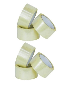 Wrap & Move 48mm x 50m 45um Clear Packing Tape - 6 Pack