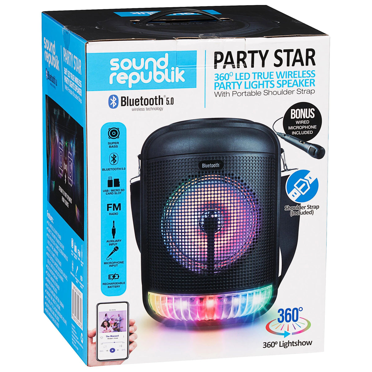 Sound Republic Truly Wireless LED Party Speaker