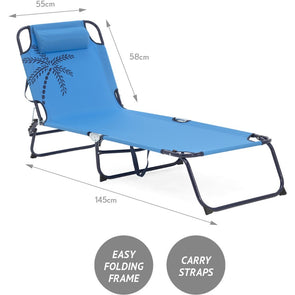 Life! Beach Classic Lounger/Durable Frame and Fabric for Outdoor Conditions