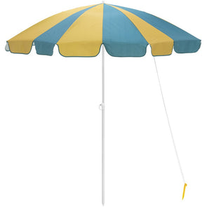 Life! Beach Solutions 2m Parasol Umbrella/ UPF 50+ Material/Height Adjustable Canopy