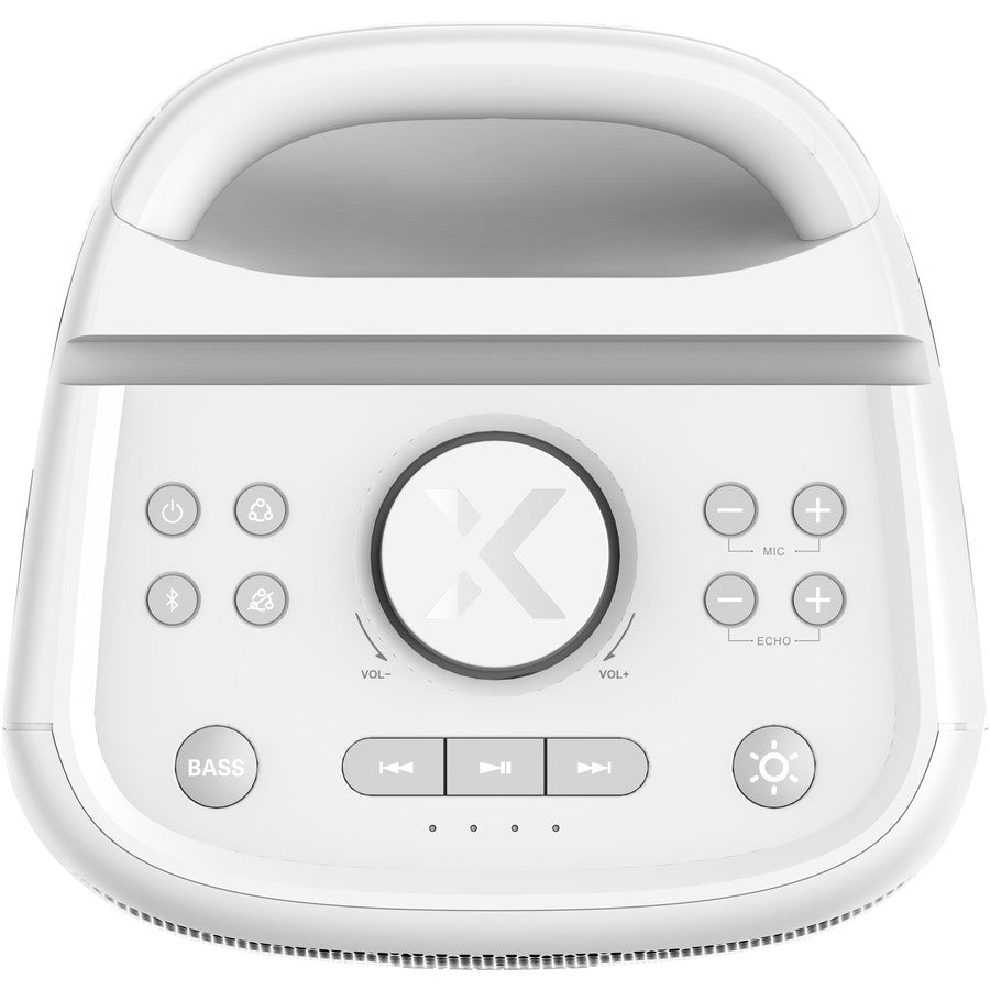 BlueAnt X4 Powerful 50 Watt Bluetooth Party Speaker - White / 5 LED Light Modes