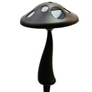 Click Mushroom Solar LED Pathway Light - Black - TheITmart
