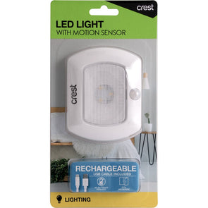 Crest 50 Lumens Rechargeable Compact LED Motion Sensing Light