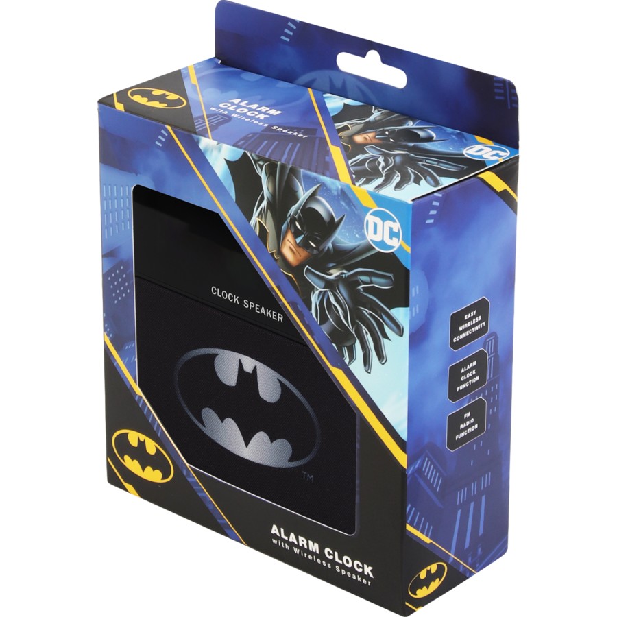 Batman Wireless Alarm Clock Speaker - Black