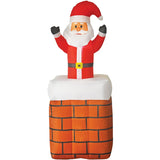 Mirabella Christmas 1.5m Low Voltage LED Motion Inflatable Santa in Chimney - TheITmart