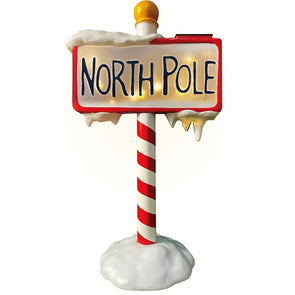 Mirabella Christmas Solar Powered LED North Pole Sign /Warm White 20 LED bulbs