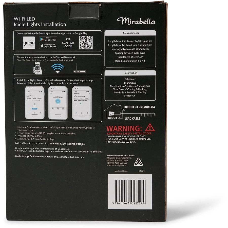 Mirabella Christmas Genio Wi-Fi 500 Lights - Icicle - TheITmart