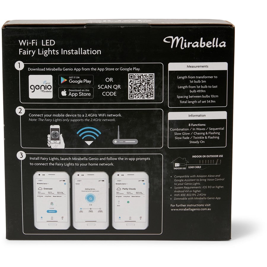 Mirabella Christmas Genio Wi-Fi 500 LED Fairy Lights - Multi Colour - TheITmart