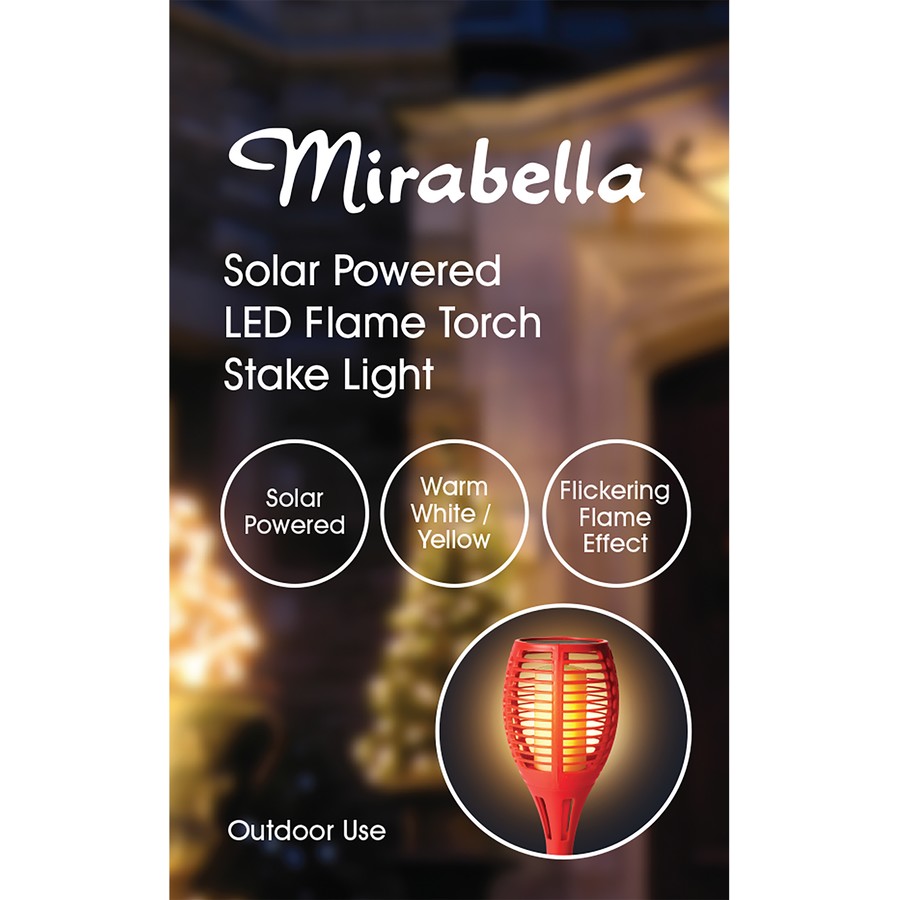 Mirabella 40cm LED Solar Flame Torch Light - TheITmart