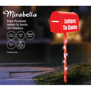 Mirabella Solar Powered Letters to Santa LED Mailbox Light