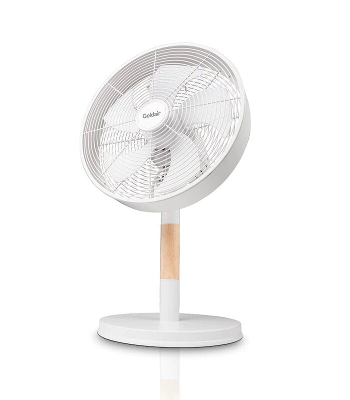 Goldair Modern Wood Desk Fan GCDF230 /Tilt adjustable / Oscillation / 3 Speed Settings