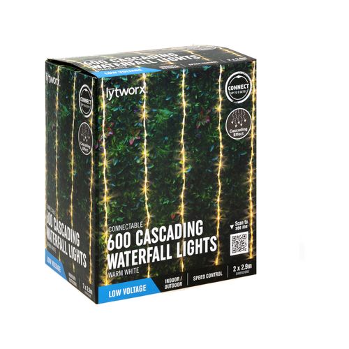 Lytworx 600 LED 2 x 2.9m Cascading Waterfall Lights