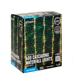 Lytworx 600 LED 2 x 2.9m Cascading Waterfall Lights