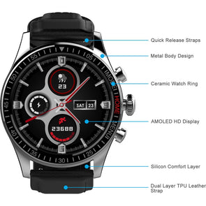 DGTEC Amoled Smart Watch - Black with Heart Rate & Sleep Monitor