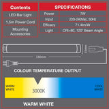 Arlec 7W Aluminium Wide Angle Corner Bar LED Light - TheITmart