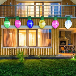 Click 4.7M Festive LED Lighted Inflatable Giant Size String Globes - Pack of 6