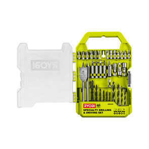 Ryobi 40 Piece Speciality Drilling and Driving Set - For DIY Wood Drilling