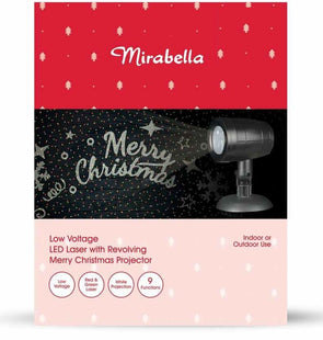 Mirabella Low Voltage LED Laser Merry Christmas Projector/ 9 Functions