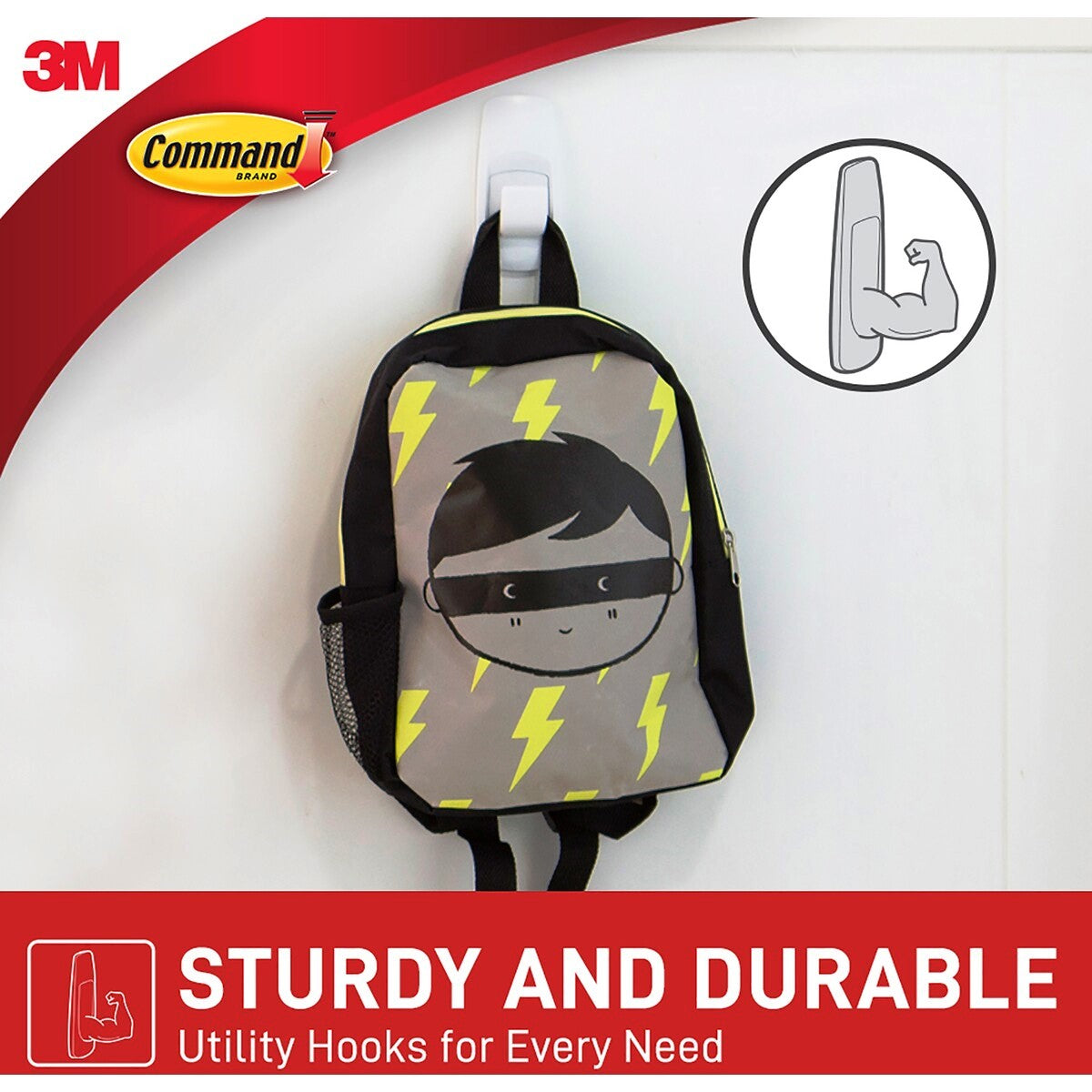 3M Command Adhesive Jumbo Hook 1 Pack - White - TheITmart