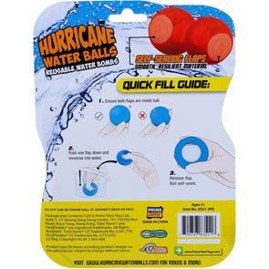 Reusable Water Balls 3 Pack/Multi coloured/Self- sealing flaps