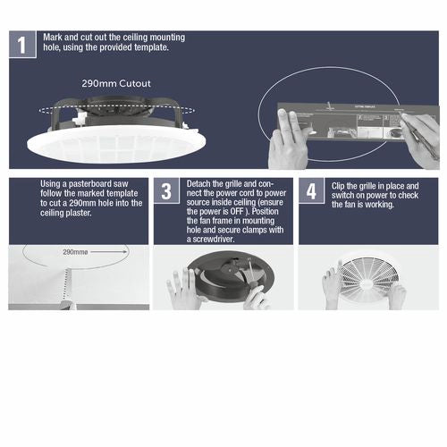 Arlec 250mm White Exhaust Fan - EX25